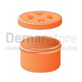 Tappo a Vite Arancio PVC Maschio Diam. 100