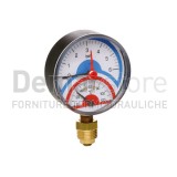 Termomanometro Attacco Laterale Diam. 1/2" | 0-6 Bar | 0-120 °C